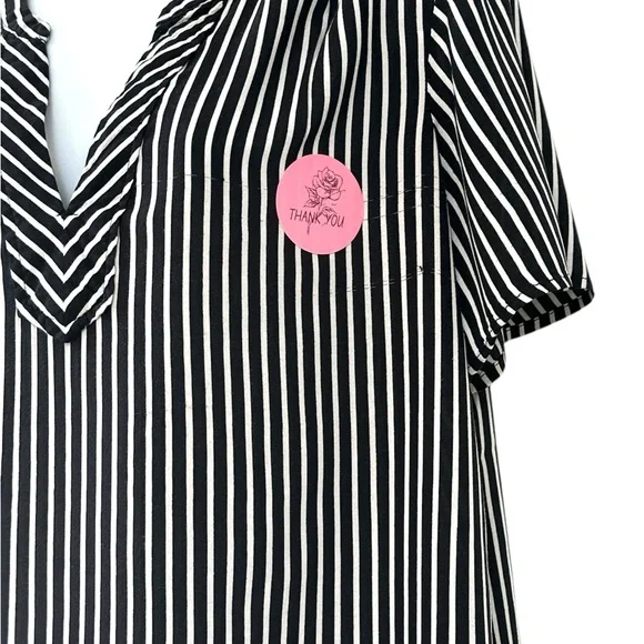 Old Navy Black and White Dolman Sleeve Blouse - Picture 8 of 13